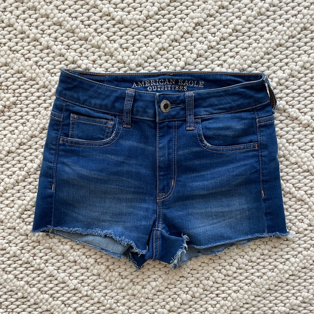 AE Blue Denim Shorts